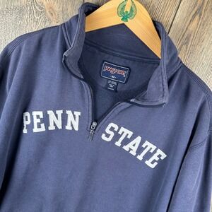 Jansport Penn State Nittany Lions 1/4 Zip Sweatshirt Pullover Navy Blue Medium